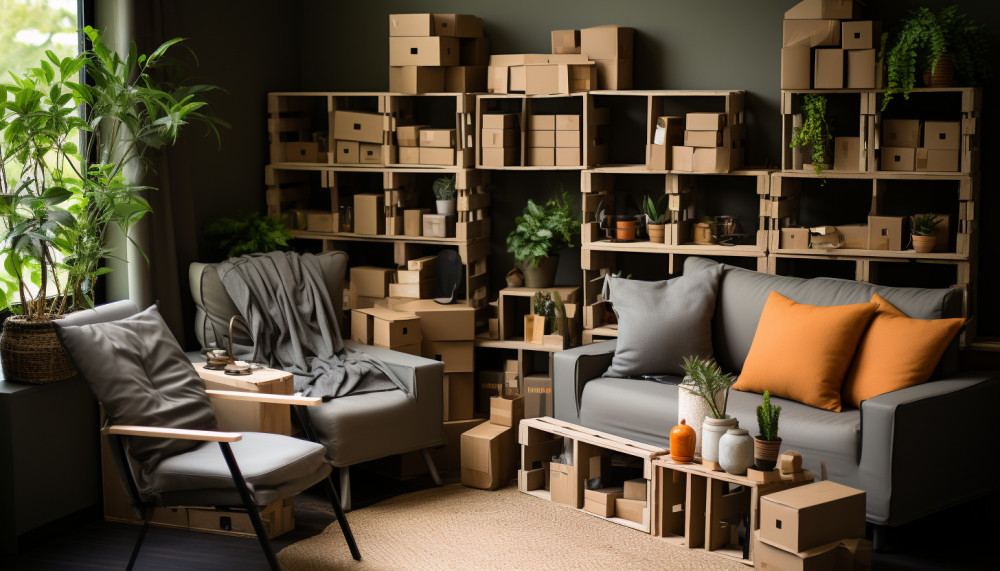 Créer sa propre décoration intérieure avec des meubles en carton